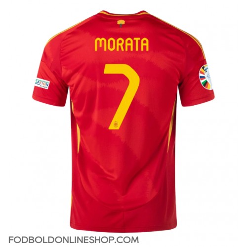 Spanien Alvaro Morata #7 Hjemmebanetrøje EM 2024 Kortærmet